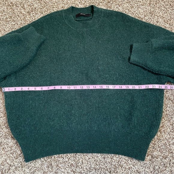 Vero Moda Dark Green Sweater O Neck Blouse Fits Large Alpaca Wool Blend Pullover - Picture 9 of 13
